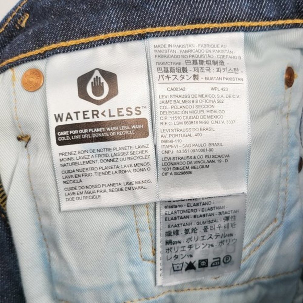 Vintage‎ Levis 511 Big E Red Tab Dark Wash Denim Jeans Single Stitched 31x29.5 - Picture 8 of 8